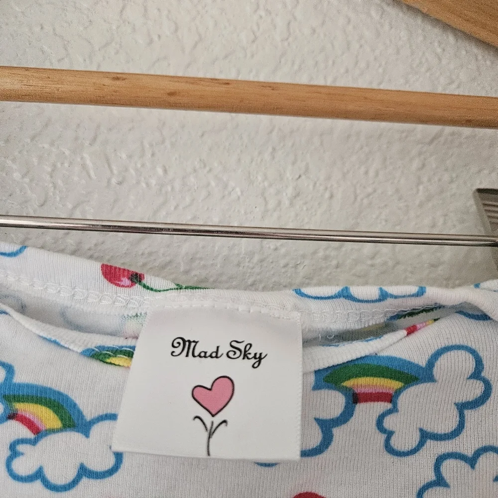 mad sky newborn gown, 100% cotton